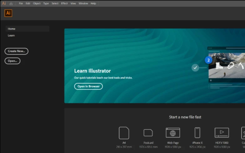 Adobe Illustrator Screen